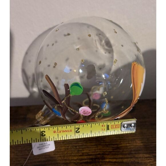 Trimsetter By Dillards Reindeer Garland Handcrafted Clear Glass Ornament Italy - Picture 5 of 7